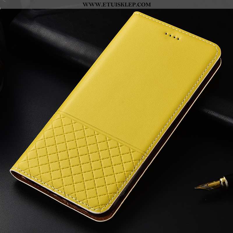Etui Huawei Mate 20 Lite Skórzane W Kratę Żółty Ochraniacz All Inclusive Futerał Sprzedam