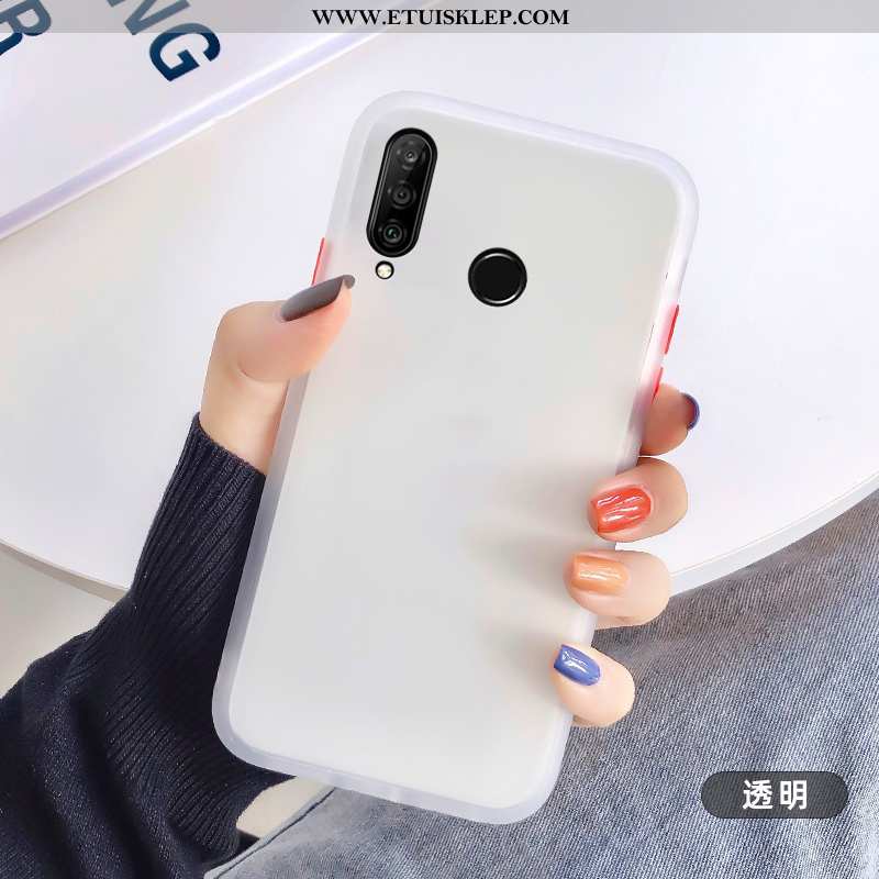 Etui Huawei P30 Lite Silikonowe Telefon Komórkowy Anti-fall Nubuku Biały Trendy Osobowość Tanie