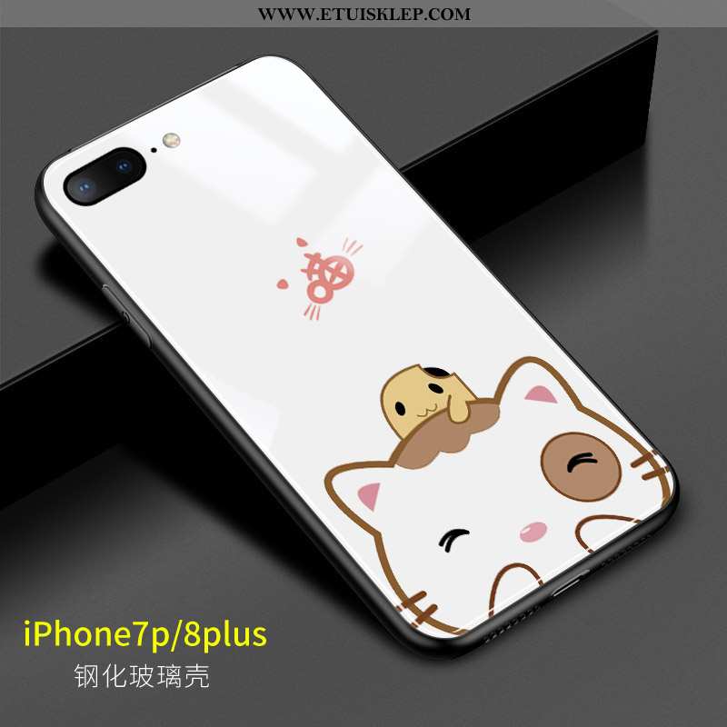 Etui iPhone 8 Plus Szkło Telefon Komórkowy Różowe Futerał Serce Piękny Tanie