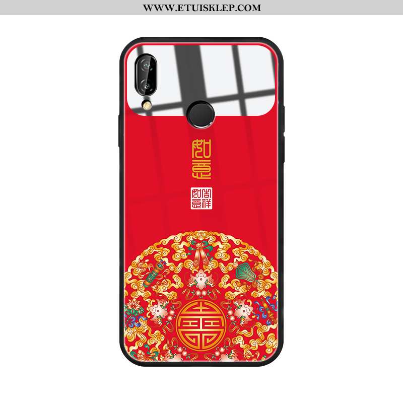 Futerał Huawei P20 Lite Szkło Kreskówka Kreatywne Szkło Hartowane Etui Czerwony Netto Anti-fall Tani