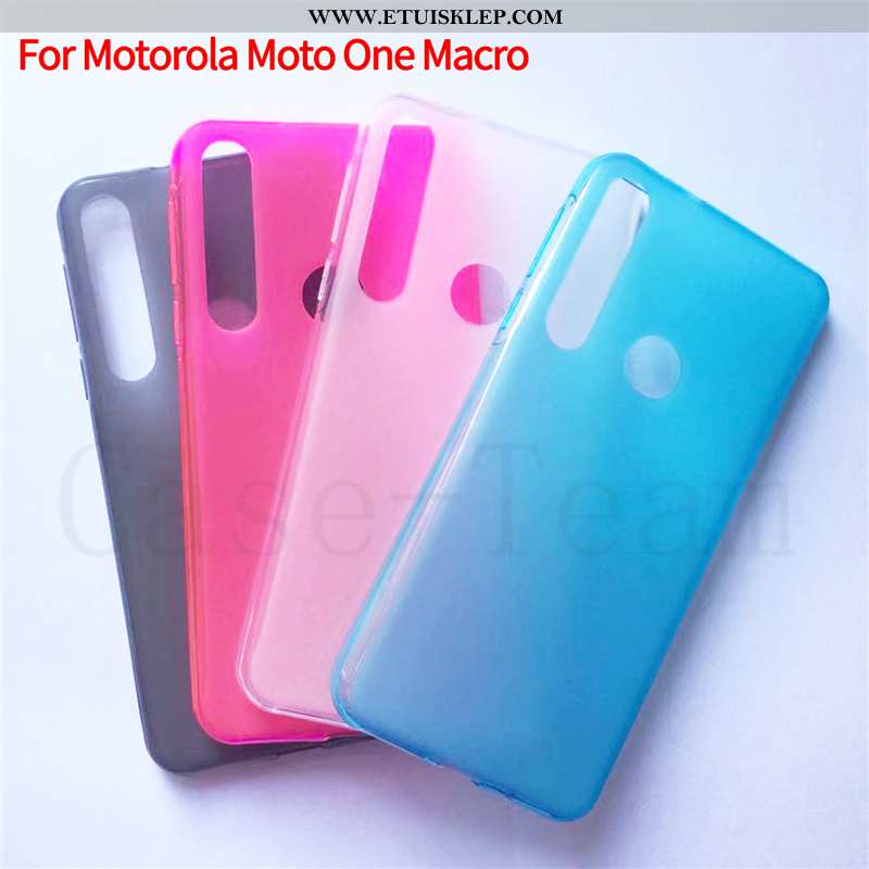 Futerał Motorola One Macro Ochraniacz Telefon Komórkowy Etui Płótno Niebieski Tanie