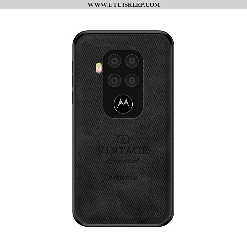 Futerał Motorola One Zoom Cienkie Super Wysoki Koniec Płótno Czarny Oferta