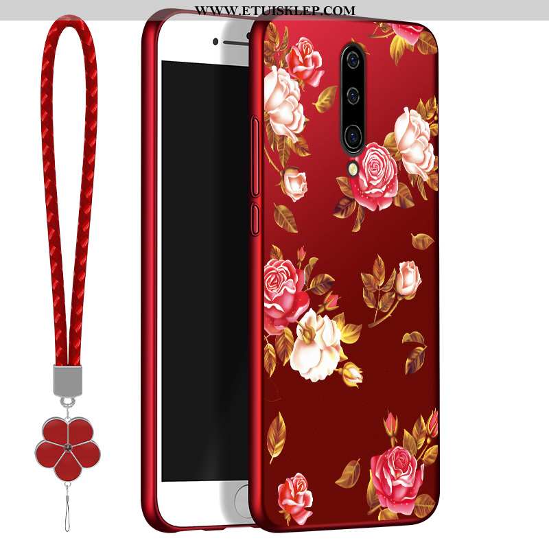 Futerał Oneplus 8 Cienkie Czerwony Lekkie Nubuku Telefon Komórkowy Anti-fall Szczęśliwy Sklep