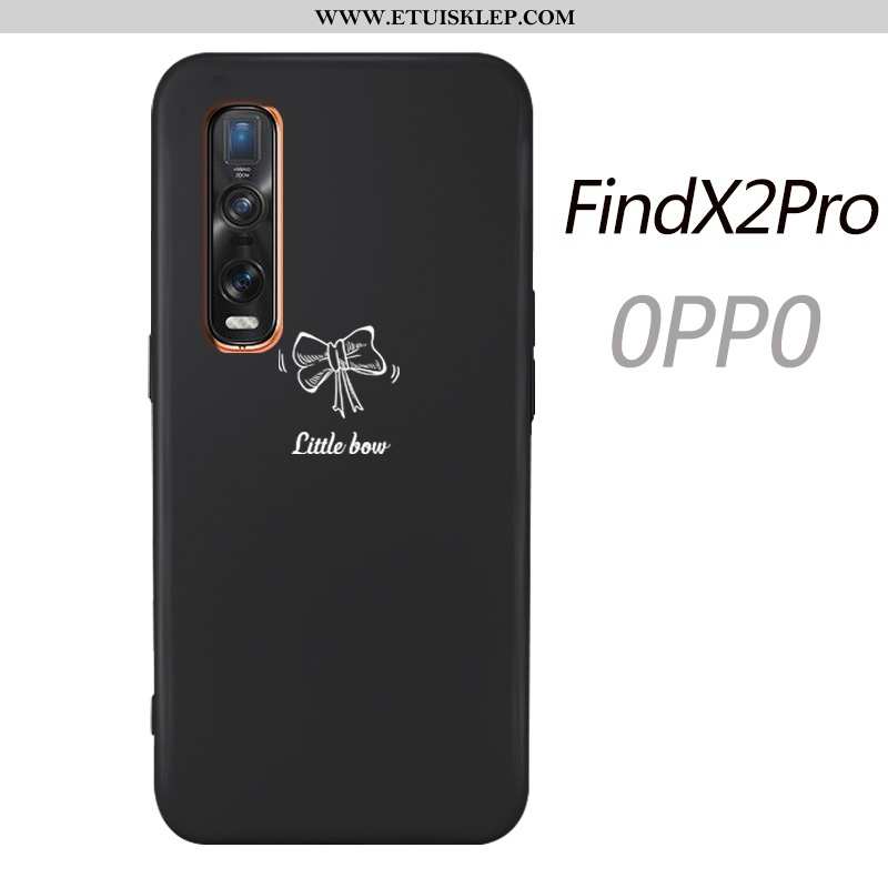 Futerał Oppo Find X2 Pro Silikonowe Zakochani Proste Czarny Anti-fall Telefon Komórkowy All Inclusiv