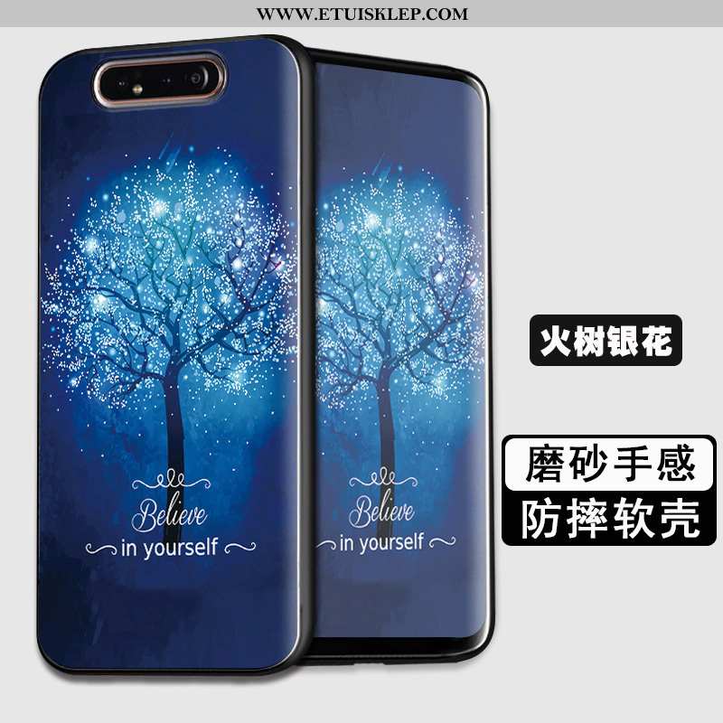 Futerał Samsung Galaxy A80 Miękki Telefon Komórkowy Ciemno Niebieski All Inclusive Trendy Ochraniacz