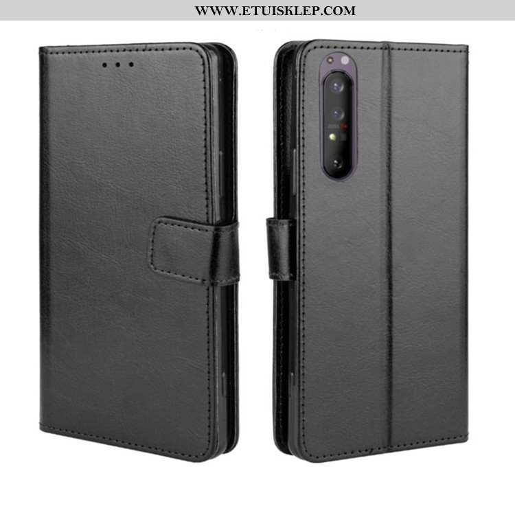 Futerał Sony Xperia 1 Ii Skórzane Etui Obudowa Ochraniacz Telefon Komórkowy Czarny Sprzedam