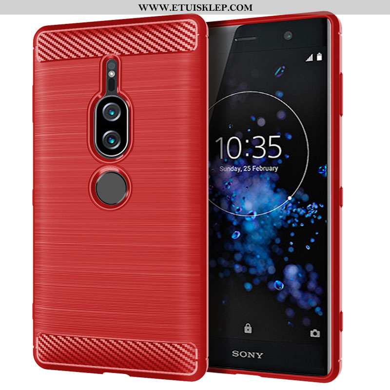 Futerał Sony Xperia Xz2 Premium Miękki Trendy Czerwony Telefon Komórkowy Anti-fall Wzór Jedwab Tani