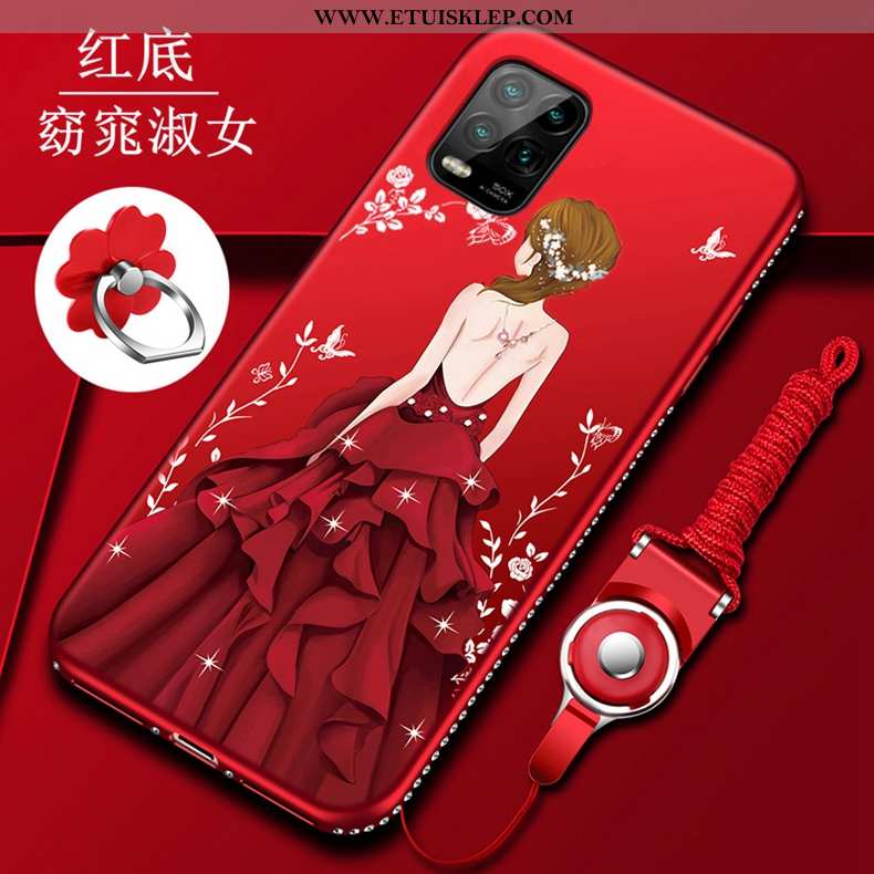 Futerał Xiaomi Mi 10 Lite Miękki Etui Telefon Komórkowy Czerwony Netto Młodzież Ochraniacz Osobowość