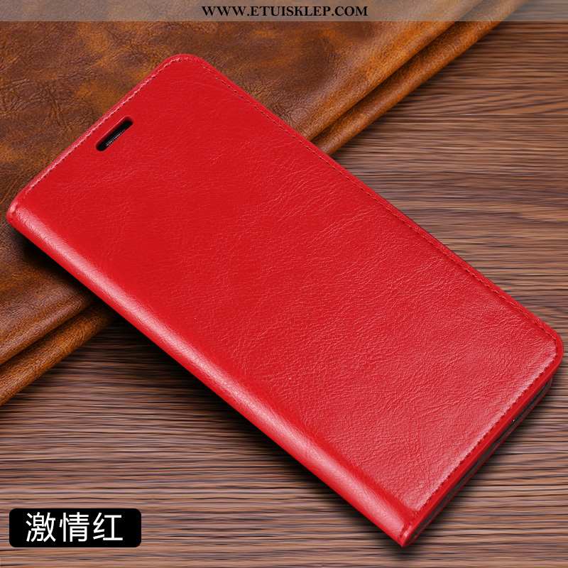 Futerał Xiaomi Mi 10 Pro Skórzane Etui Telefon Komórkowy Obudowa Biznes Czerwony Mały Tanie