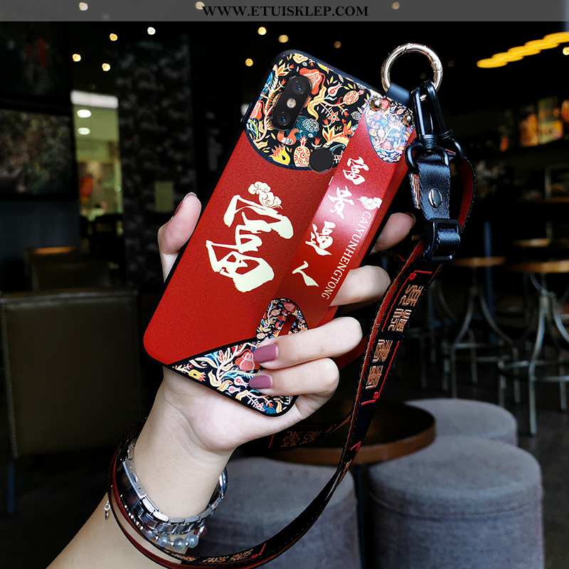 Futerał Xiaomi Mi 8 Pro Wiszące Ozdoby Vintage Czerwony All Inclusive Wzór Etui Silikonowe Tanie