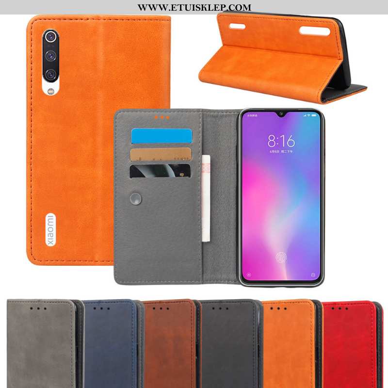 Futerał Xiaomi Mi 9 Lite Skórzane Etui Pokrowce Karta Mały Pomarańczowy Ochraniacz Kup