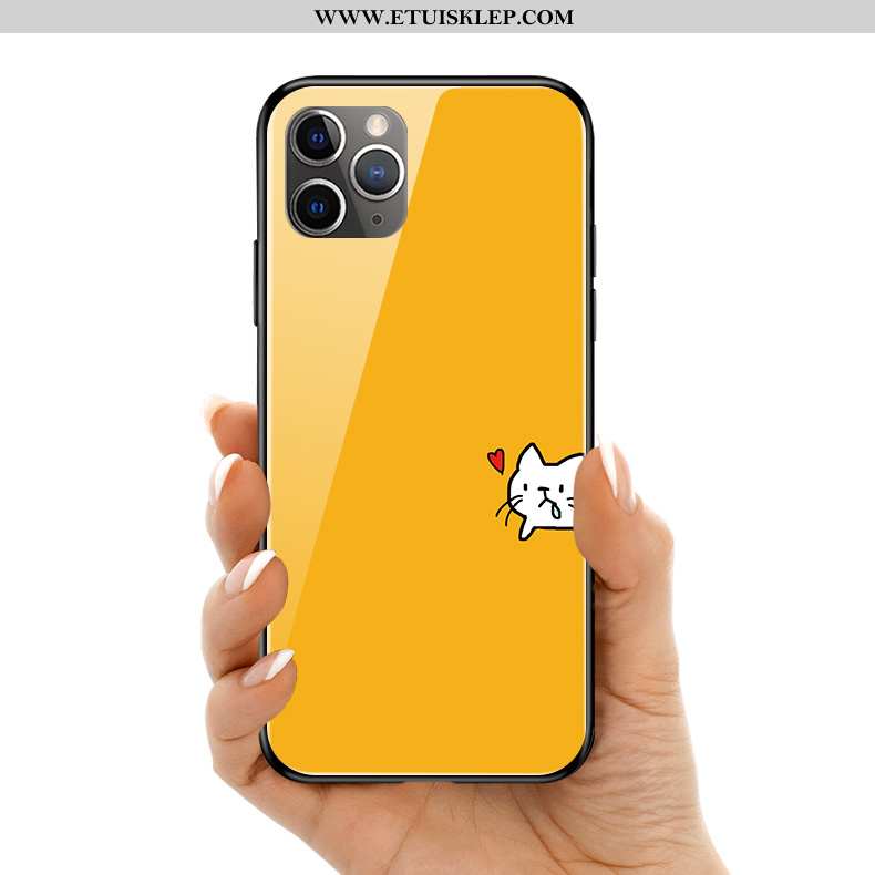 Futerał iPhone 11 Pro Max Szkło Telefon Komórkowy Żółty Mały Ochraniacz Proste Silikonowe Tani