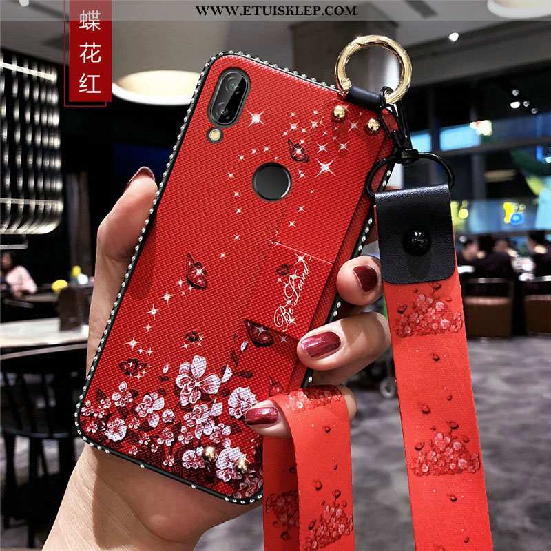 Obudowa Huawei P Smart+ Miękki Czerwony Wiszące Ozdoby Telefon Komórkowy Trendy Ochraniacz Etui Tani