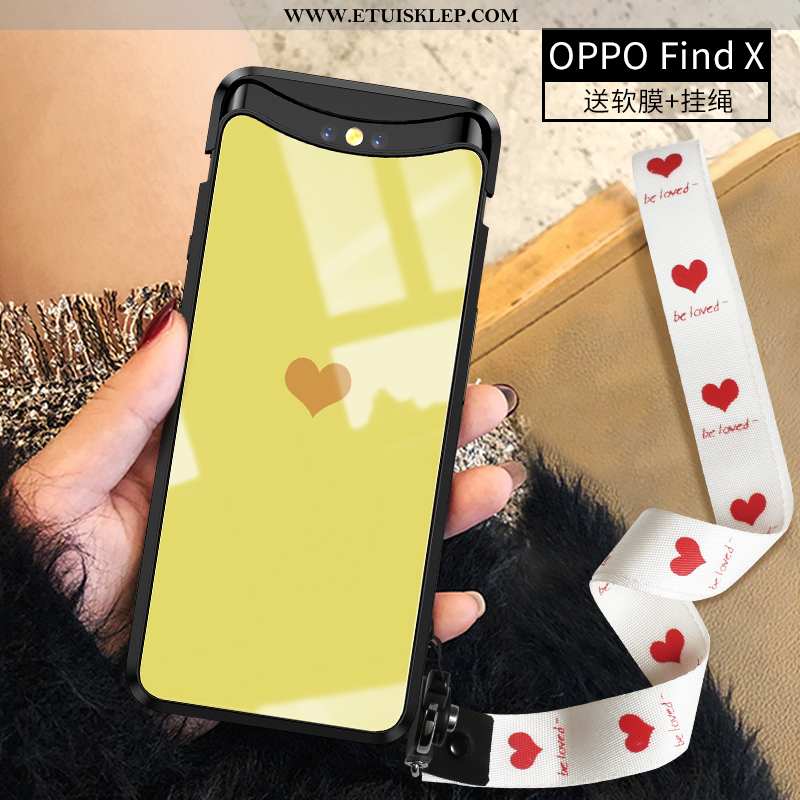 Obudowa Oppo Find X Super Zielony Telefon Komórkowy Futerał Miłość Proste Żółty Sklep