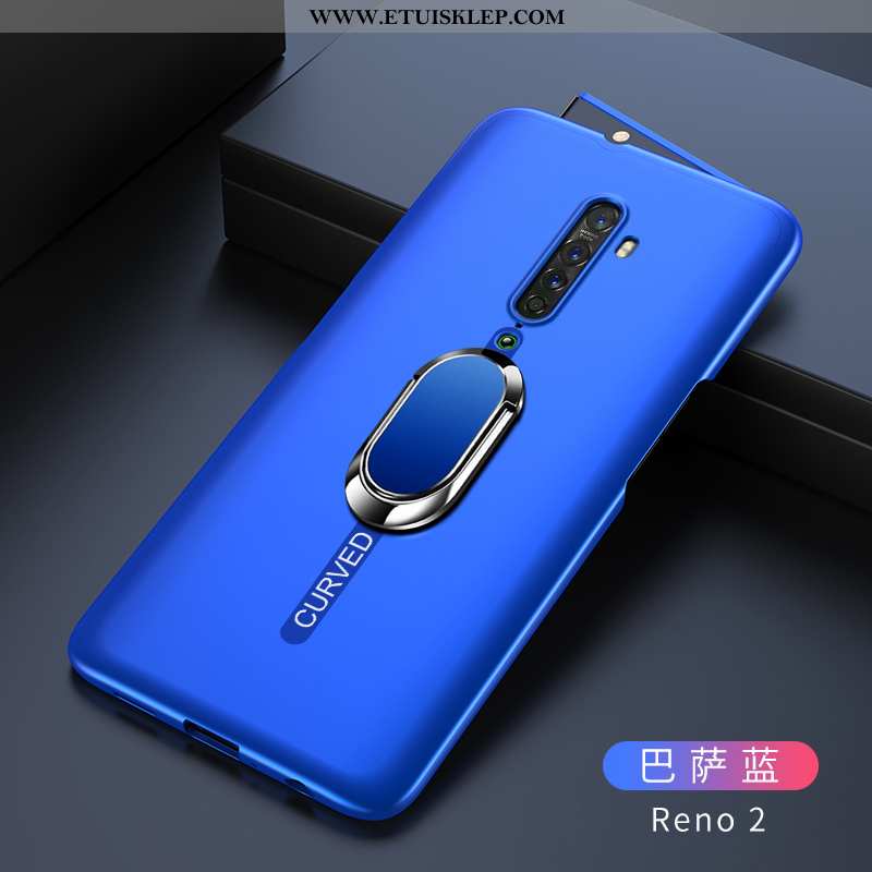 Obudowa Oppo Reno2 Ochraniacz Telefon Komórkowy Trudno All Inclusive Futerał Cienkie Ciemno Niebiesk