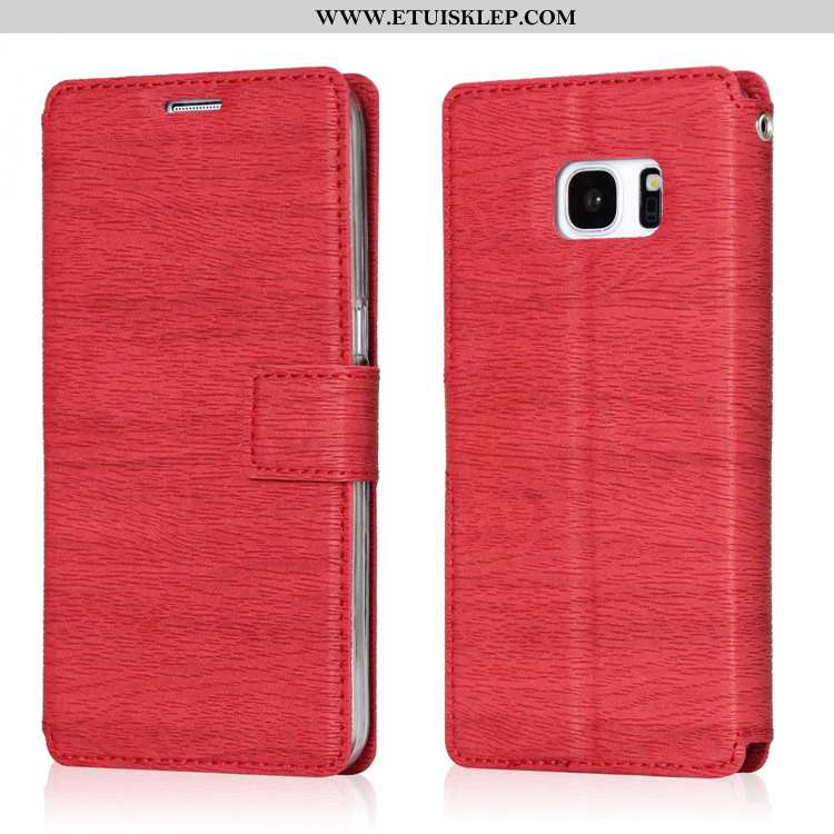 Obudowa Samsung Galaxy S7 Skórzane Etui Klapa Telefon Komórkowy Gwiazda Futerał Czerwony Tanie