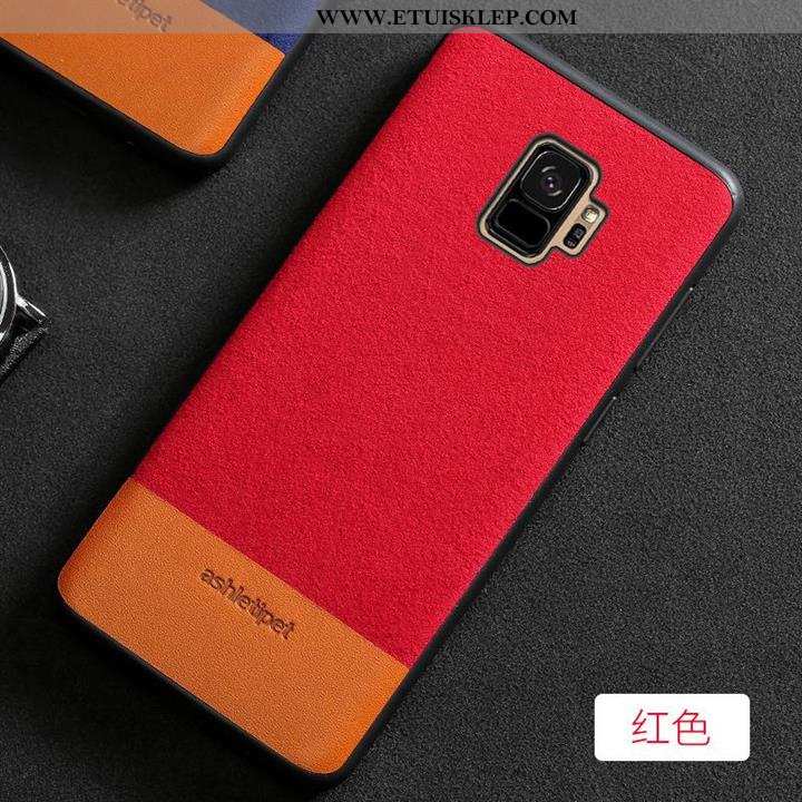 Obudowa Samsung Galaxy S9 Zamszowe Antypoślizgowe Prawdziwa Skóra All Inclusive Pu Czerwony Futerał 