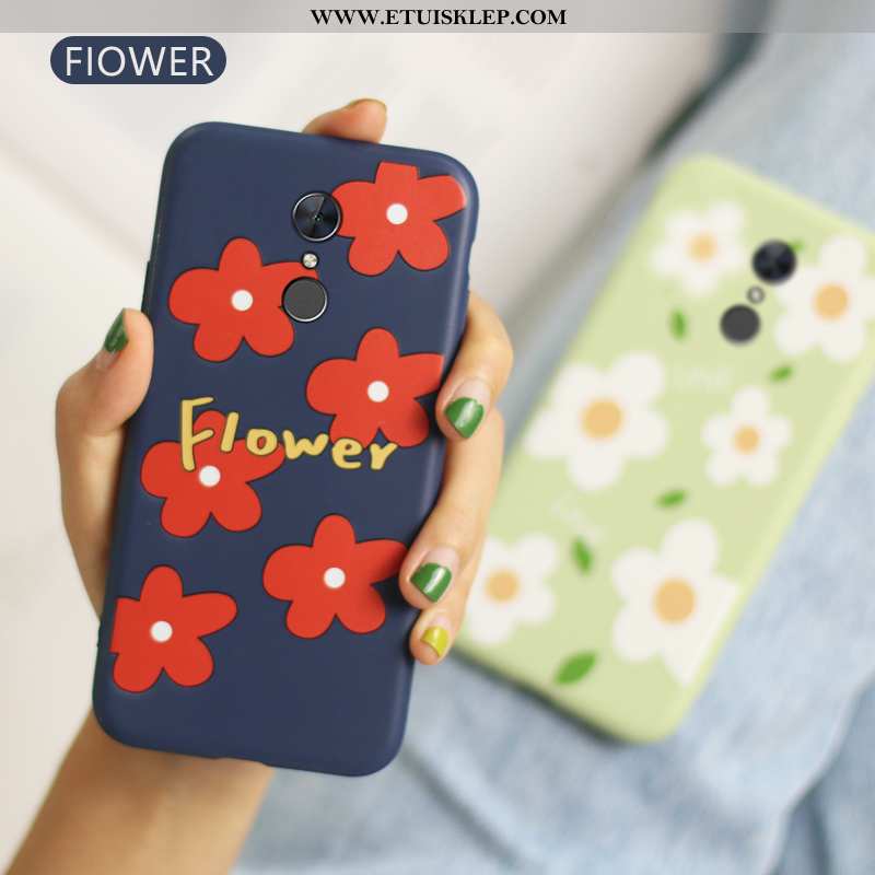 Obudowa Xiaomi Redmi 5 Cienkie Futerał Kwiaty Czerwony Super Ciemno Niebieski Etui Sprzedam