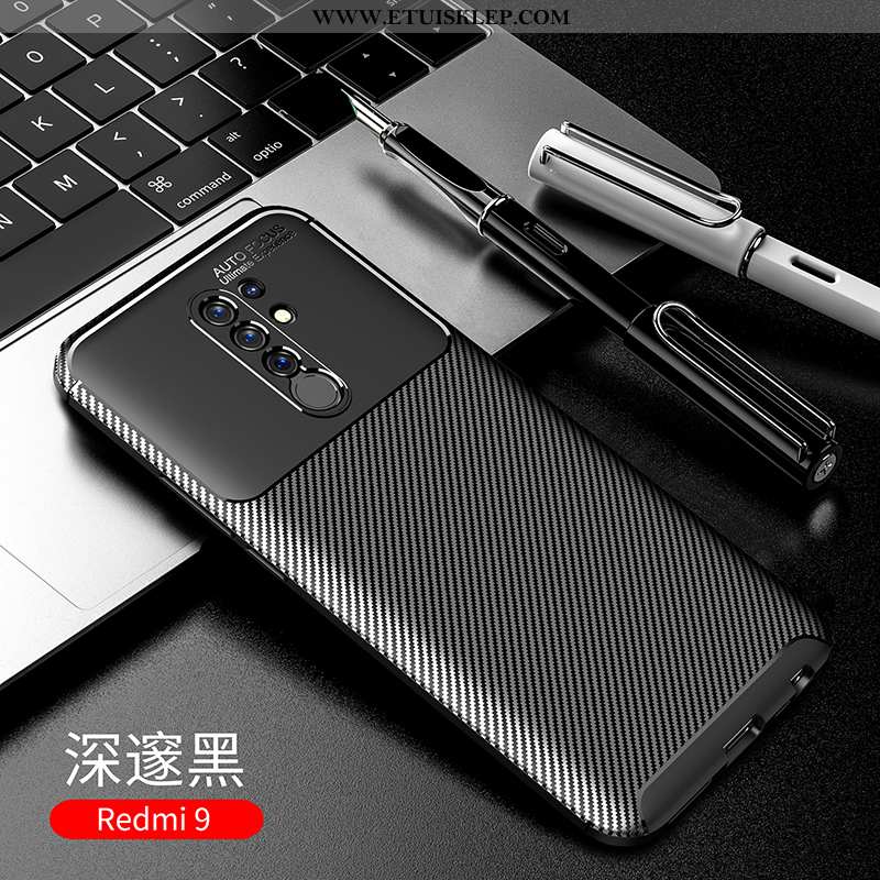 Obudowa Xiaomi Redmi 9 Nubuku Silikonowe Telefon Komórkowy Etui Czerwony Anti-fall Włókno Oferta