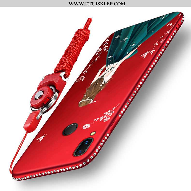 Obudowa Xiaomi Redmi Note 7 Nubuku Futerał Ochraniacz Telefon Komórkowy Super Czerwony Netto Cienkie