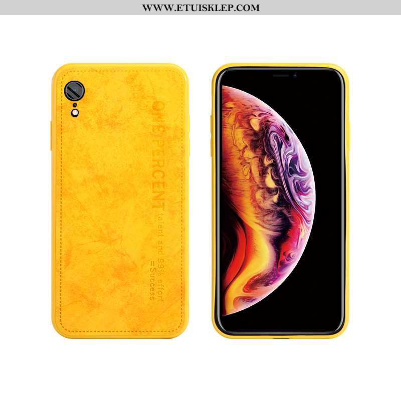 Obudowa iPhone Xr Silikonowe Super Lekki Luksus Telefon Komórkowy Żółty Futerał Proste Tanie