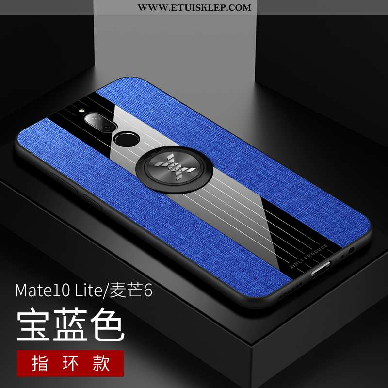 Pokrowce Huawei Mate 10 Lite Wzór Płótno Telefon Komórkowy Nubuku Anti-fall Silikonowe Niebieski Kup