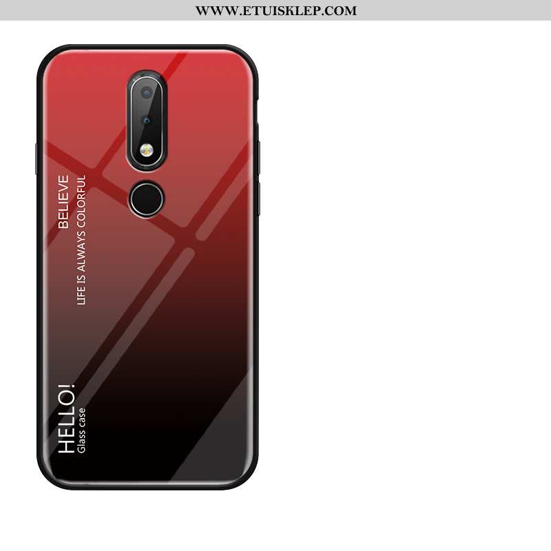 Pokrowce Nokia 4.2 Miękki Szkło Hartowane Futerał Ochraniacz Silikonowe Czerwony Szkło Dyskont