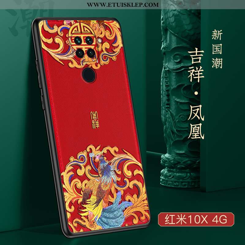 Pokrowce Xiaomi Redmi Note 9 Ochraniacz Chiński Styl Mały Anti-fall Silikonowe Czerwony Netto Telefo
