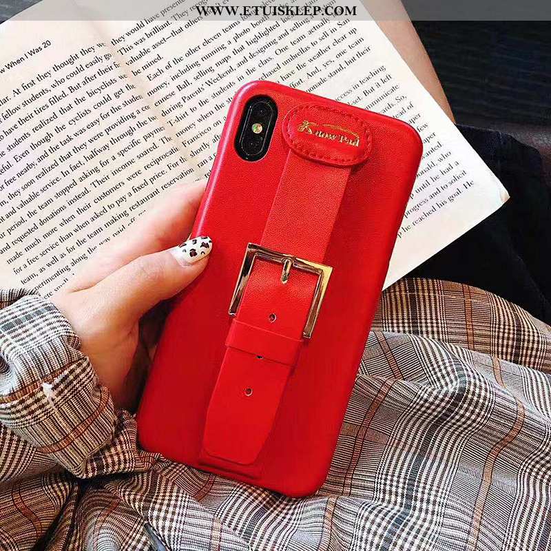 Pokrowce iPhone X Skórzane Etui Jakość Eleganckie Trendy Telefon Komórkowy Czerwony Kup