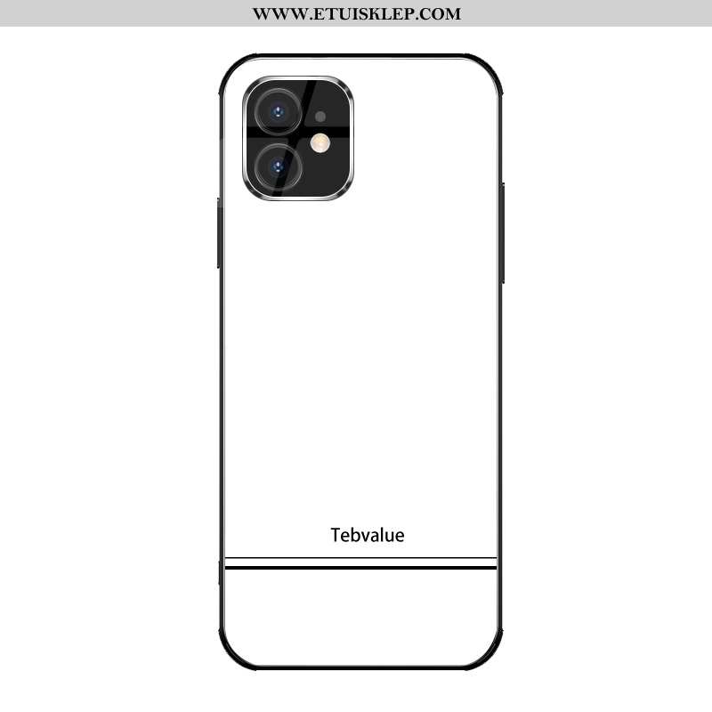 Futerał iPhone 12 Mini Szkło Kreatywne Etui Telefon Komórkowy Biały Wysoki Koniec Dyskont