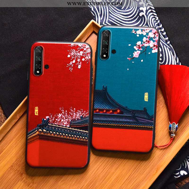 Etui Honor 20 Osobowość Anti-fall Telefon Komórkowy Czerwony All Inclusive Silikonowe Chiński Styl O