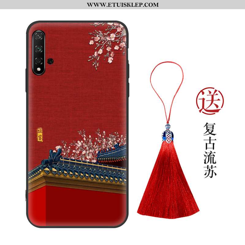 Etui Honor 20 Osobowość Anti-fall Telefon Komórkowy Czerwony All Inclusive Silikonowe Chiński Styl O