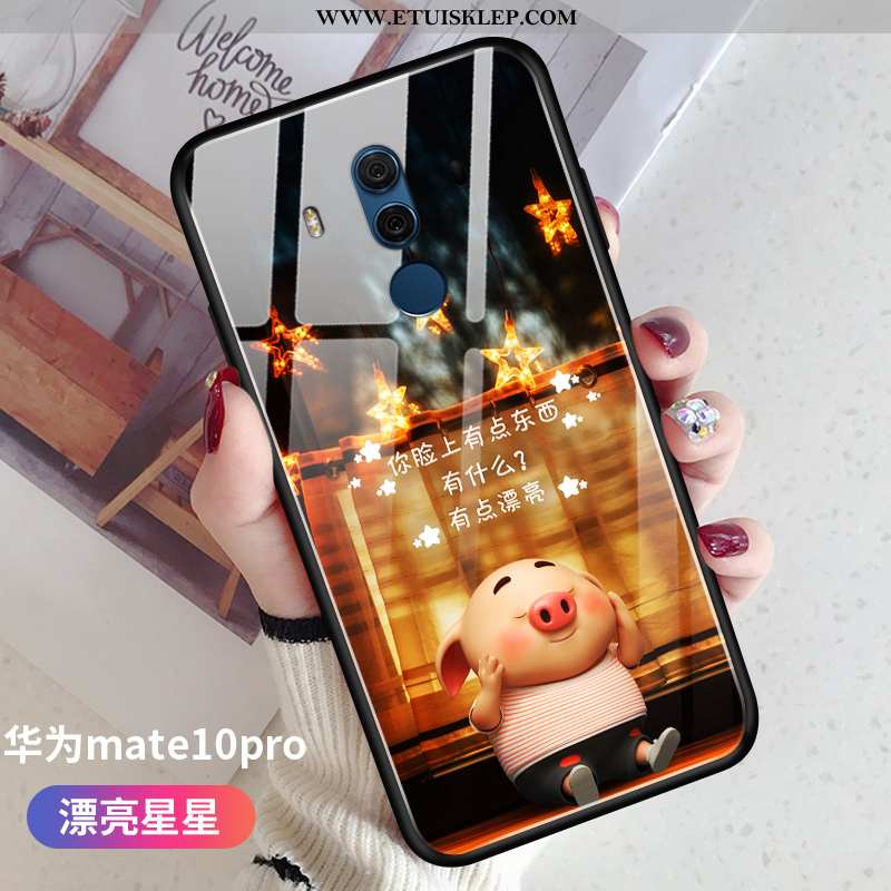 Etui Huawei Mate 10 Pro Kreskówka Anti-fall Cienkie Silikonowe Różowe Wiszące Ozdoby Super Tani