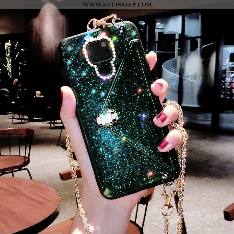 Etui Huawei Mate 20 Portfel Czerwony Netto Kreatywne Zielony Wiszące Ozdoby Rhinestone Jasny Online