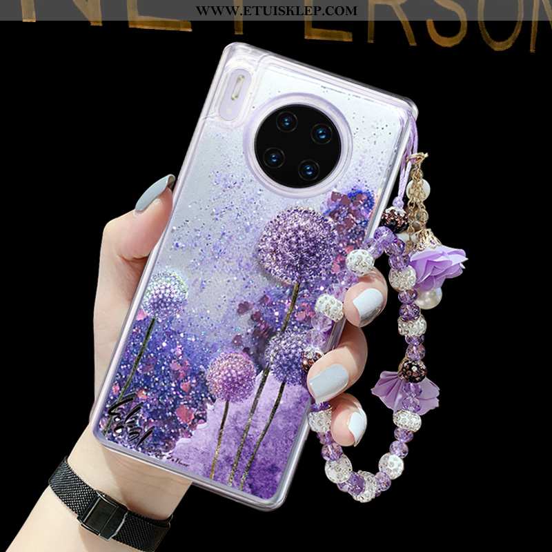 Etui Huawei Mate 30 Trendy Quicksand Futerał Telefon Komórkowy Liquid Anti-fall Purpurowy Dyskont