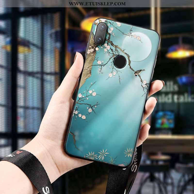 Etui Huawei P Smart 2020 Silikonowe Trójwymiarowy Chiński Styl Atrament Niebieski Sztuka Dyskont