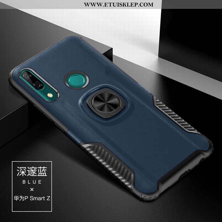 Etui Huawei P Smart Z Silikonowe Ring Telefon Komórkowy Anti-fall Ciemno Niebieski Trudno Tanie