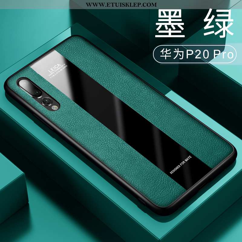 Etui Huawei P20 Pro Cienkie Szkło Trendy Kreatywne Pu Super Zielony Tani