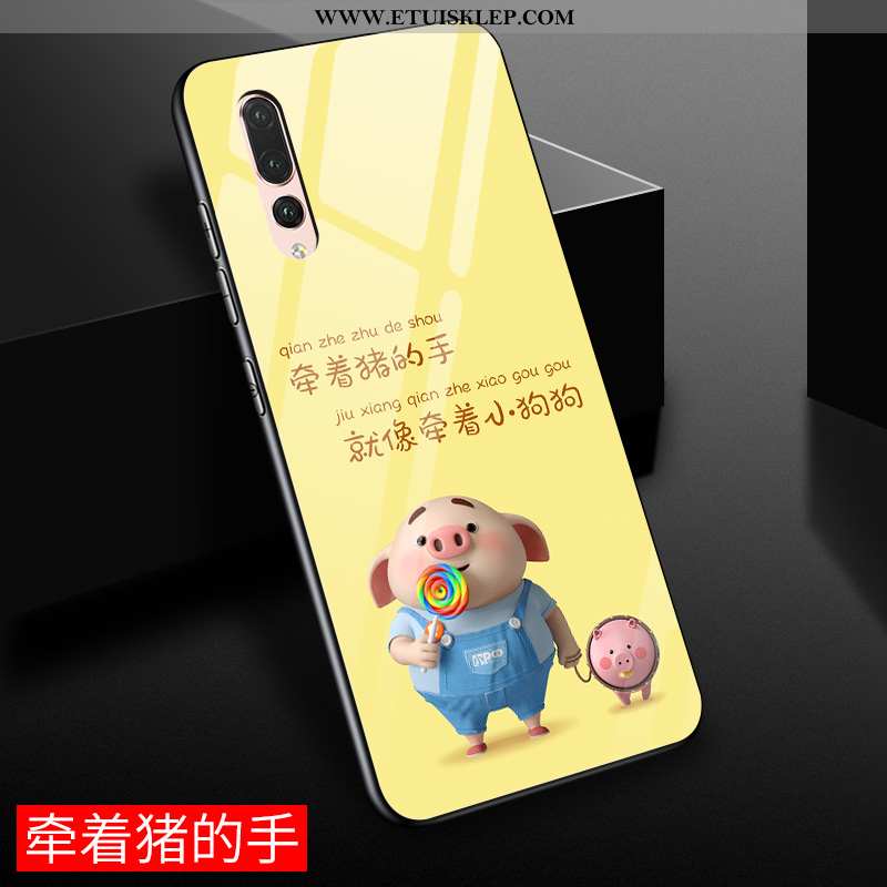Etui Huawei P20 Pro Szkło Trudno Futerał Kreskówka Anti-fall Żółty Tanie