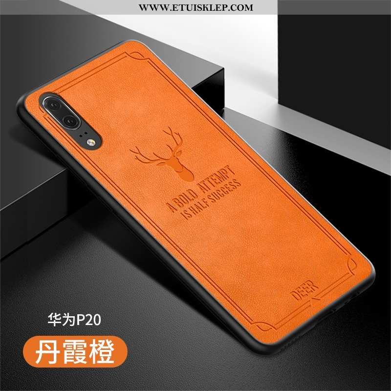 Etui Huawei P20 Silikonowe Futerał All Inclusive Pomarańczowy Telefon Komórkowy Skórzane Cienkie Tan