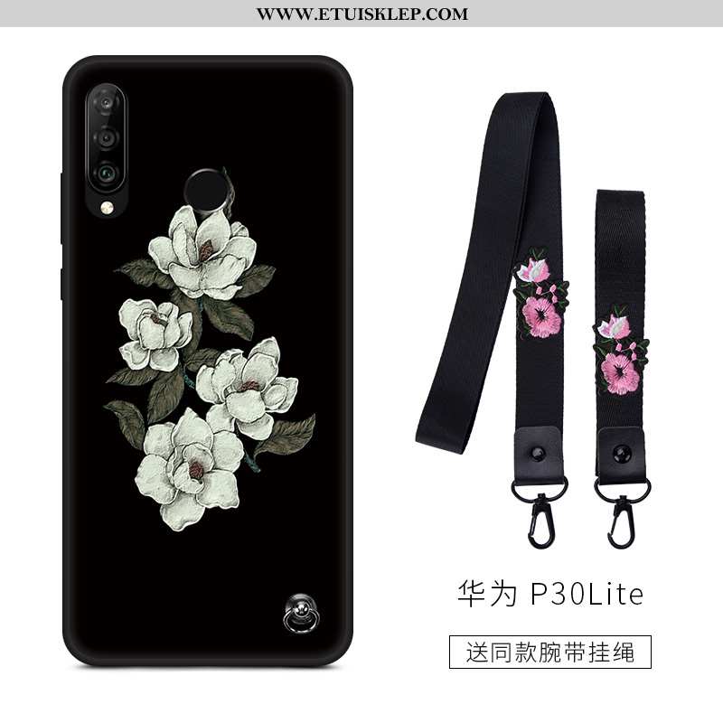 Etui Huawei P30 Lite Kreskówka Nubuku Czarny All Inclusive Zakochani Osobowość Tani