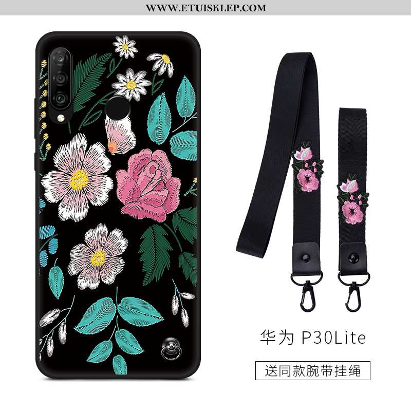 Etui Huawei P30 Lite Kreskówka Nubuku Czarny All Inclusive Zakochani Osobowość Tani