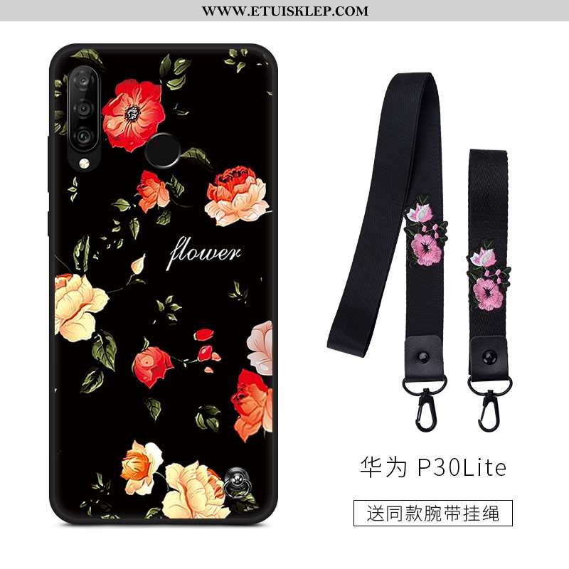 Etui Huawei P30 Lite Kreskówka Nubuku Czarny All Inclusive Zakochani Osobowość Tani