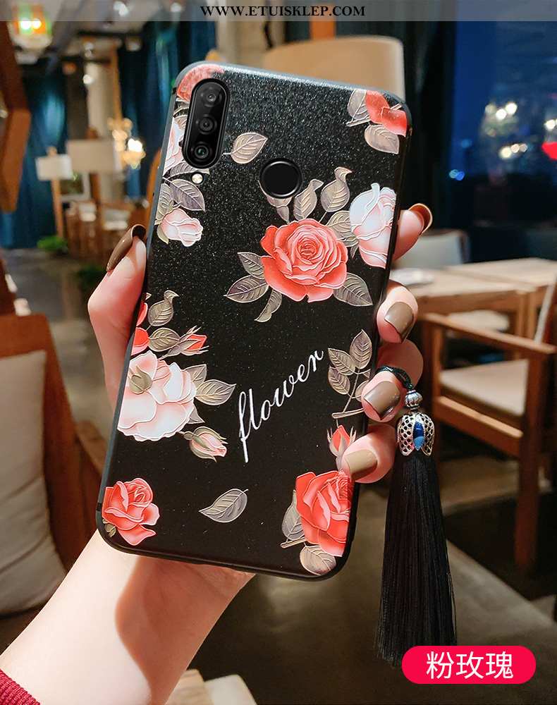 Etui Huawei P30 Lite Silikonowe Anti-fall Z Frędzlami Chiński Styl Vintage Telefon Komórkowy Niebies