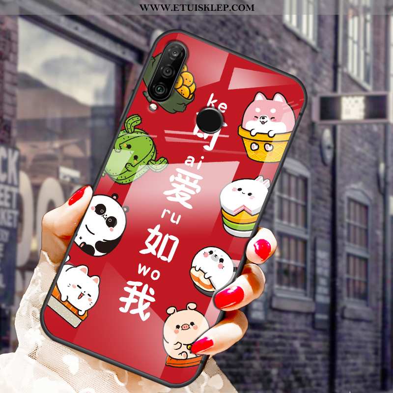Etui Huawei P30 Lite Xl Moda Telefon Komórkowy Różowe Piękny Ochraniacz All Inclusive Czerwony Netto