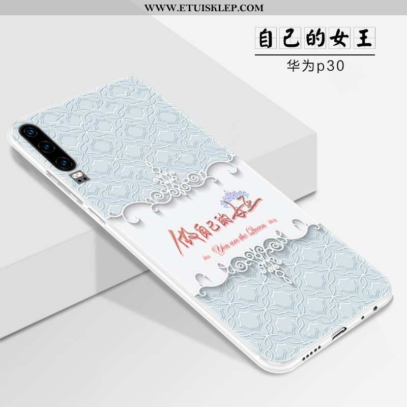 Etui Huawei P30 Nubuku Telefon Komórkowy Miękki Biały Cienkie Anti-fall Trendy Online