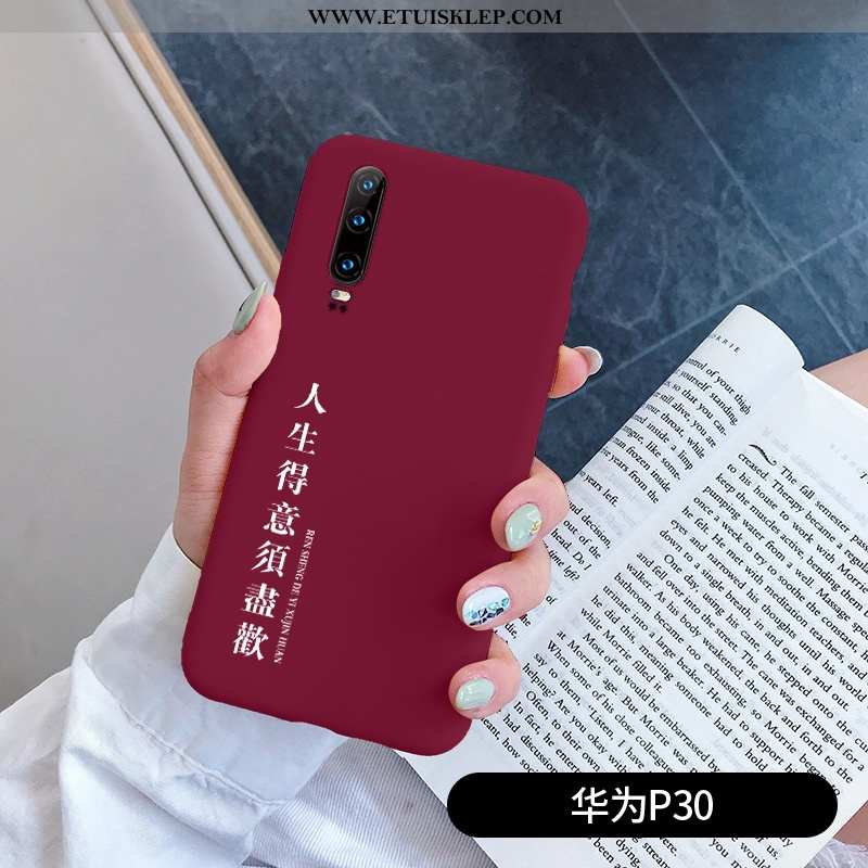 Etui Huawei P30 Osobowość Telefon Komórkowy Super Futerał Nubuku Czerwony Netto Czerwony Dyskont