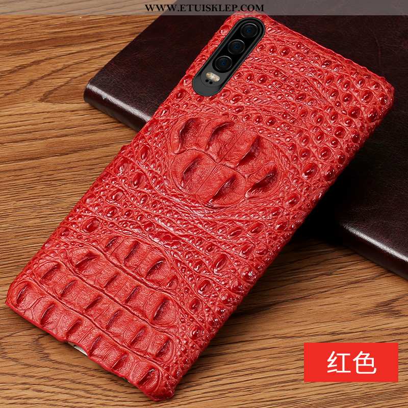 Etui Huawei P30 Skóra Czerwony Skórzane Futerał Anti-fall Osobowość Kreatywne Na Sprzedaż