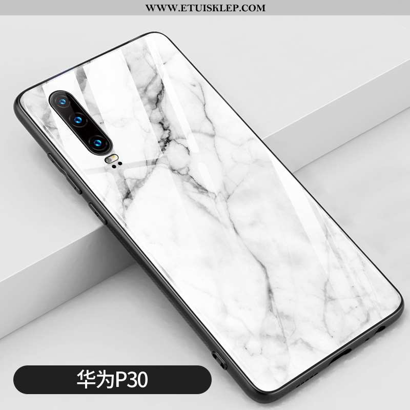 Etui Huawei P30 Szkło Duży Zakochani Biały Futerał Silikonowe Anti-fall Tanie