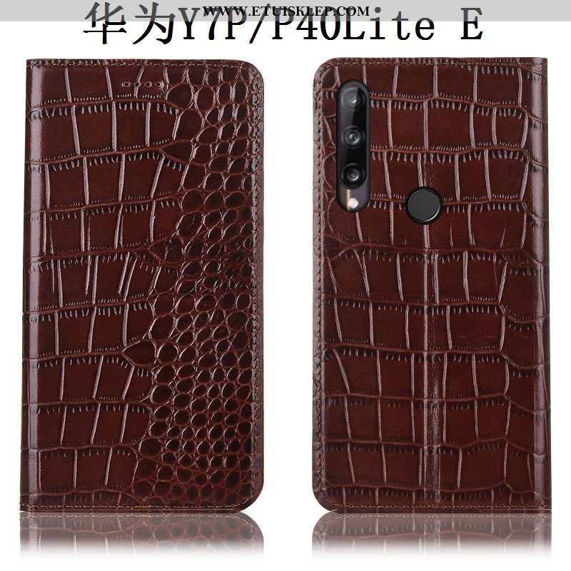 Etui Huawei P40 Lite E Wzór Brązowy Obudowa Telefon Komórkowy Krokodyl All Inclusive Anti-fall Na Sp